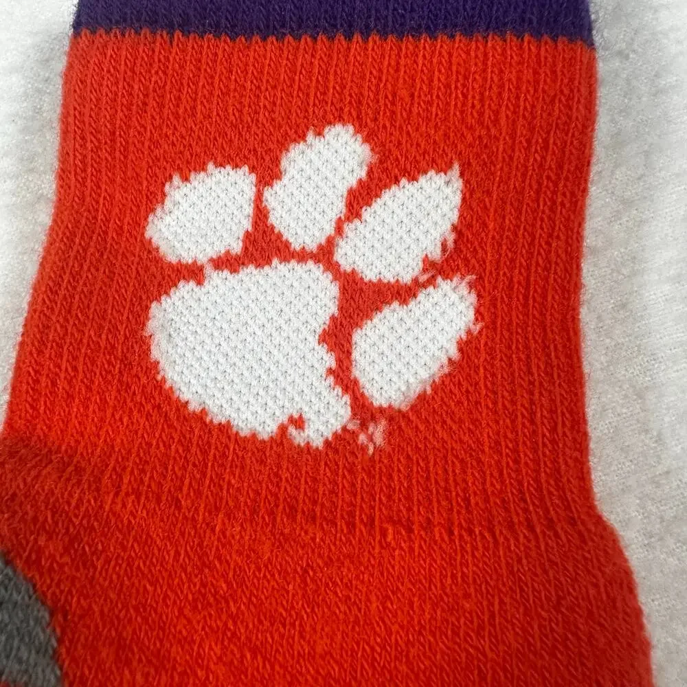 Clemson Tigers Socks 2 pair NEW Women's S 5-9